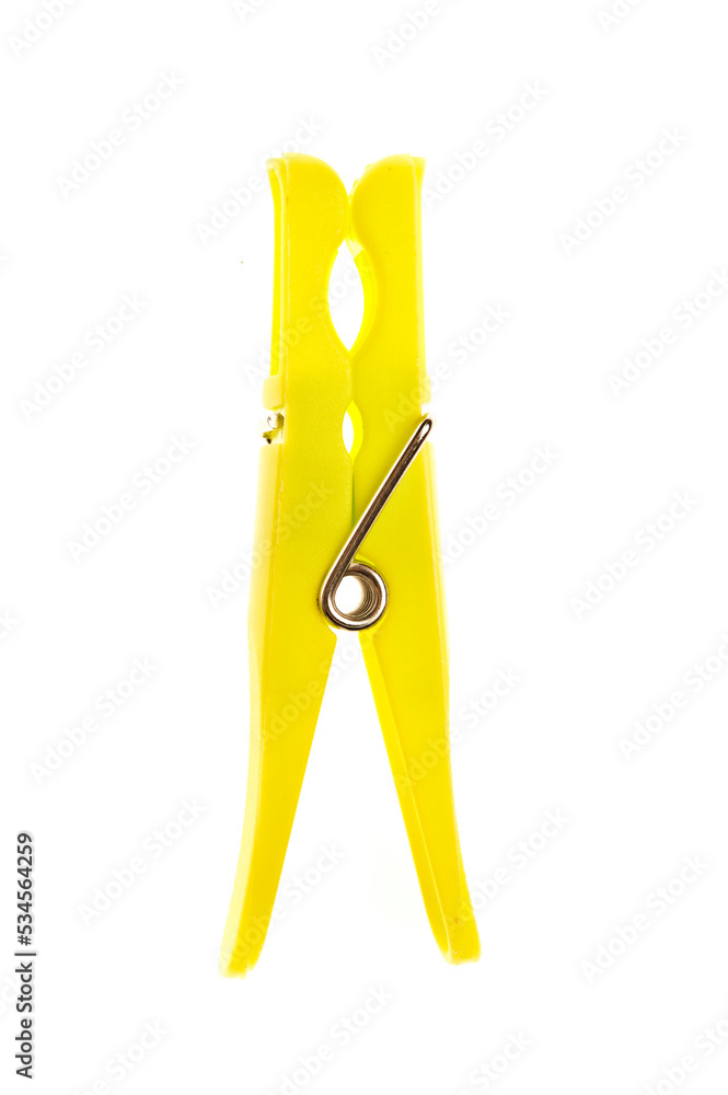 yellow plastic clothespin isolated yellow plastic clothespin isolated