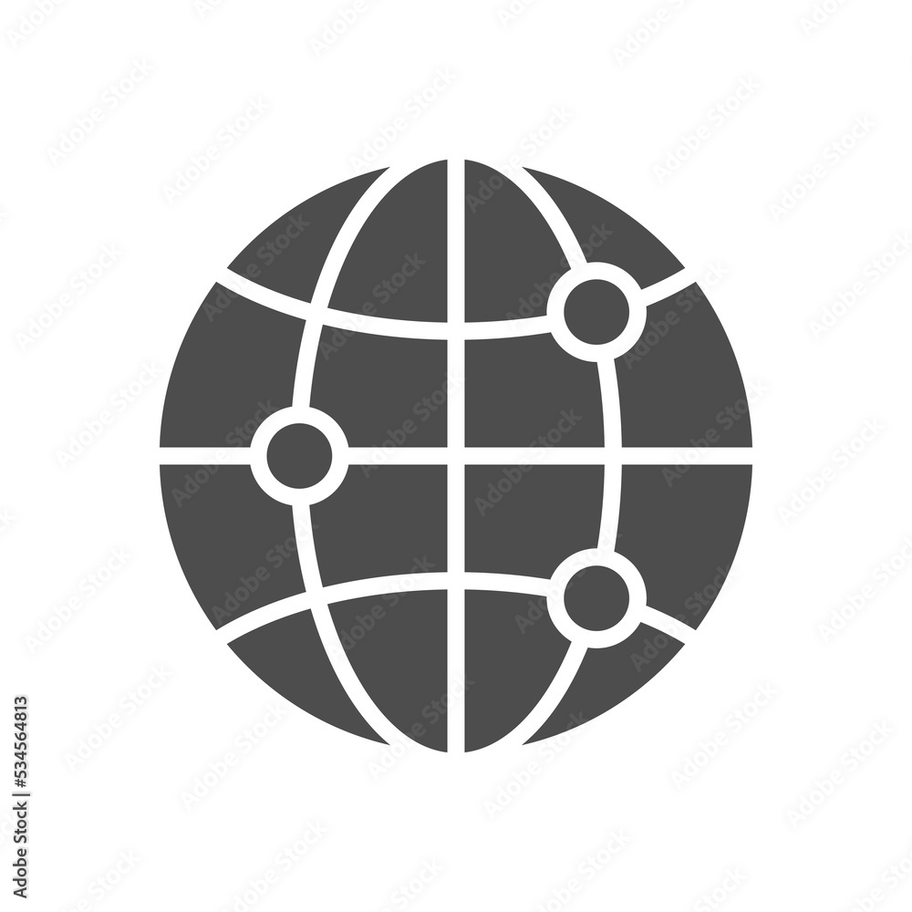World location or map points glyph icon World location or map points glyph icon