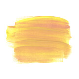 Yellow paint stain. Watercolor, gouache, acrylic, brush stroke. Abstract background for text, design and advertising