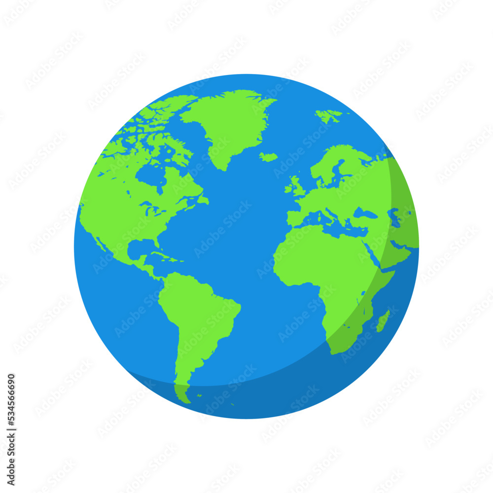 Earth Globe vector isolated on white background Earth Globe vector isolated on white background