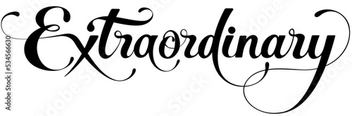 Extraordinary - custom calligraphy text