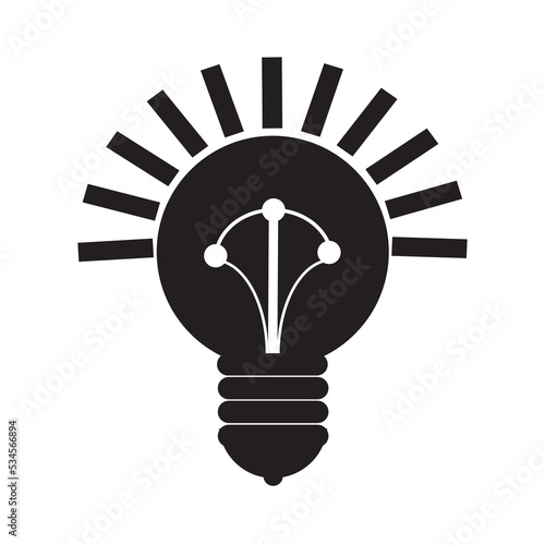 Light Bulb line icon vector, isolated on white background. Idea sign, solution,Bulb vector icon