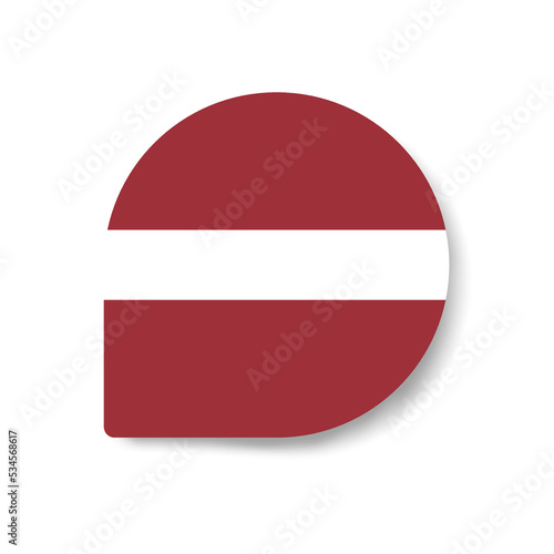 Free Download Latvia drop flag icon with shadow on white background. - GFXLoad