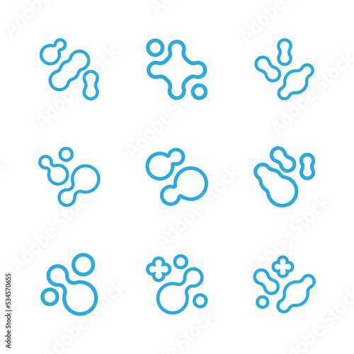 Prebiotic, microbe, lactobacillus linear icon