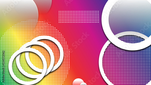 multicolor gradient circles background