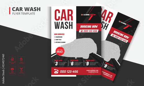 Car Wash Flyer. Car Wash leaflet design. Car Wash poster