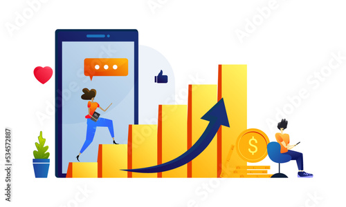 social media increase chart