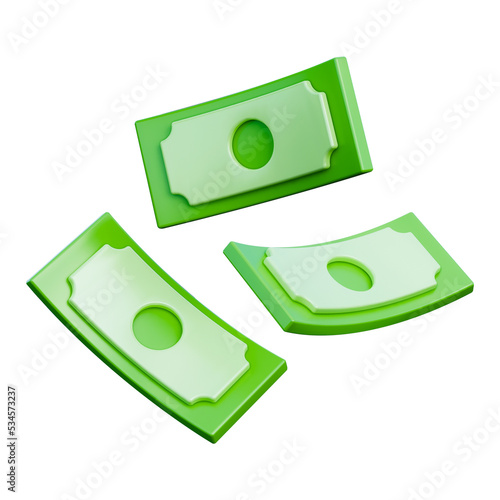 Money 3d illustration icon