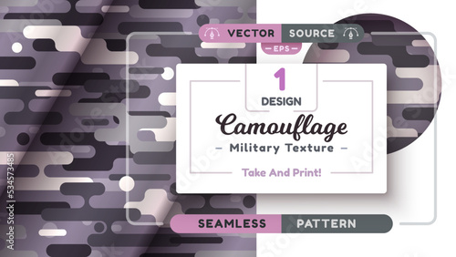Canvastavla Camouflage seamless pattern, military texture, war fabric.