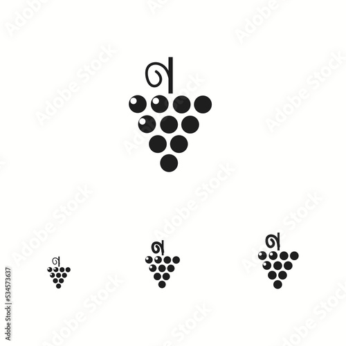 Grapes line and glyph icon  fruit and plant  wine sign Vector