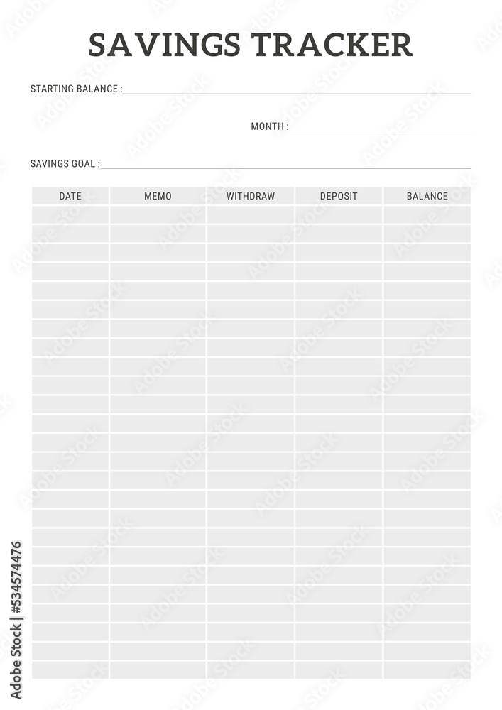 Savings Tracker Savings Tracker