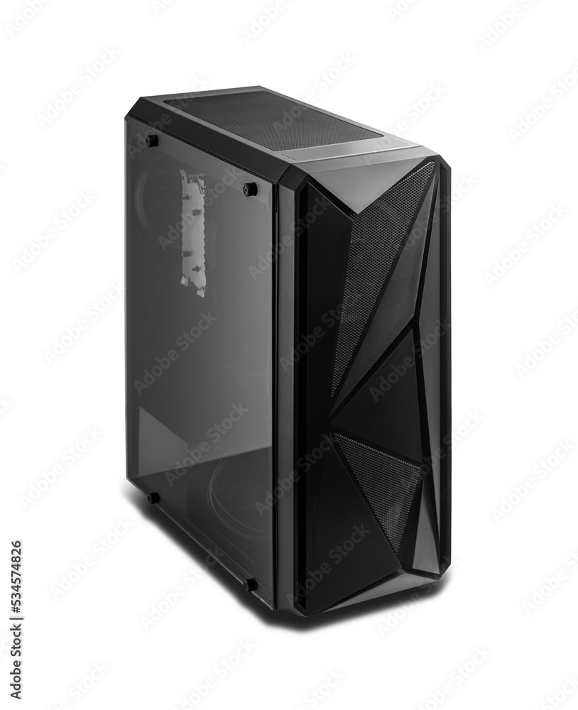 Desktop computer system unit isolated on white background. Desktop computer system unit isolated on white background.