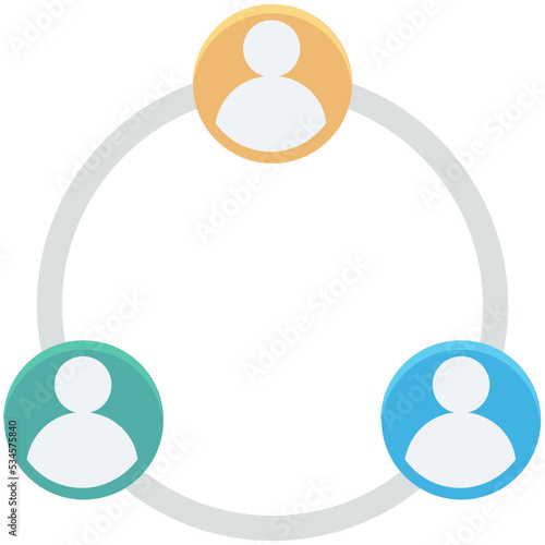 Collaboration Colored Vector Icon
