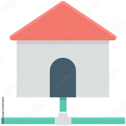 Home Network Colored Vector Icon