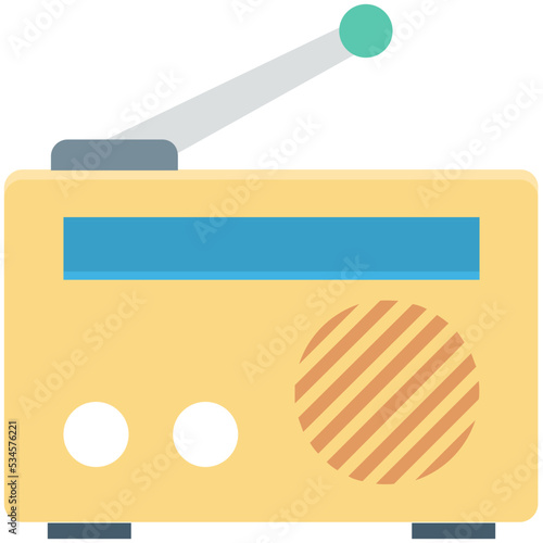 Radio Set  Colored Vector Icon