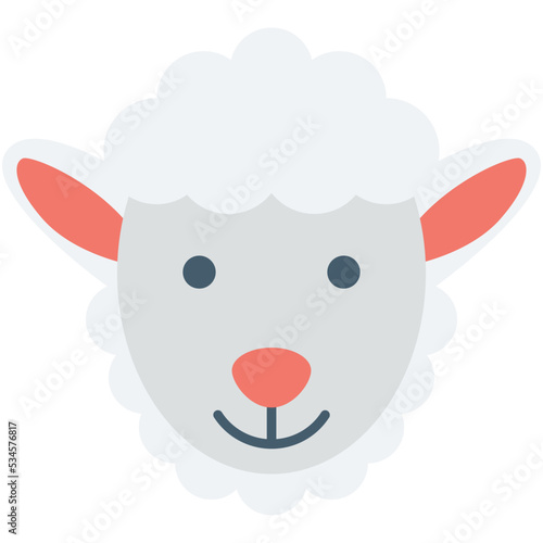 Sheep Colored Vector Icon