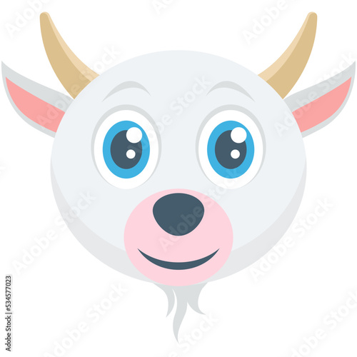 Goat Colored Vector Icon