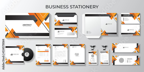 Corporate identity set branding template and professional business full stationery letterhead, identity, branding, id card, envelopes, 