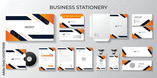 Company and Financ business stationery and letterhead, identity, branding, id card, envelopes, 