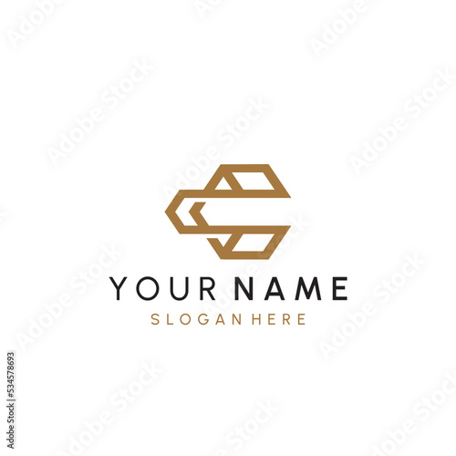 C or CC Letter Initial Logo Design, Vector Template