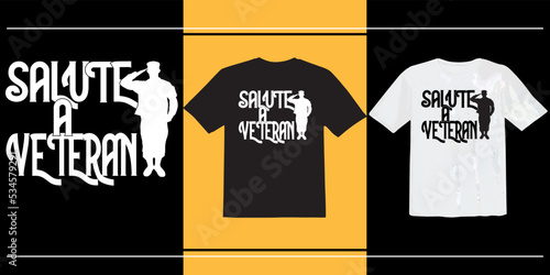 Salute A Veteran t shirt design, American veteran t shirt design, Veteran, typography t shirt, vintage, Print ready t shirt 