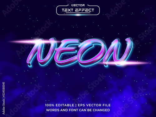 Glow neon text effect