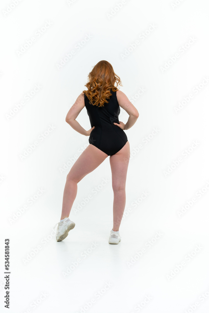 model size posing bodysuit on white background model size posing bodysuit on white background