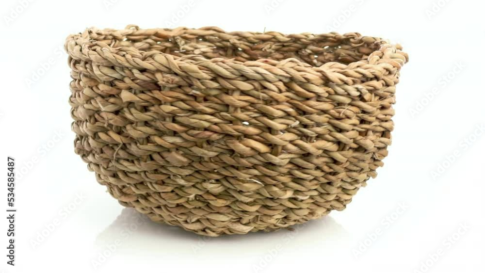 wicker basket isolated on white background wicker basket isolated on white background