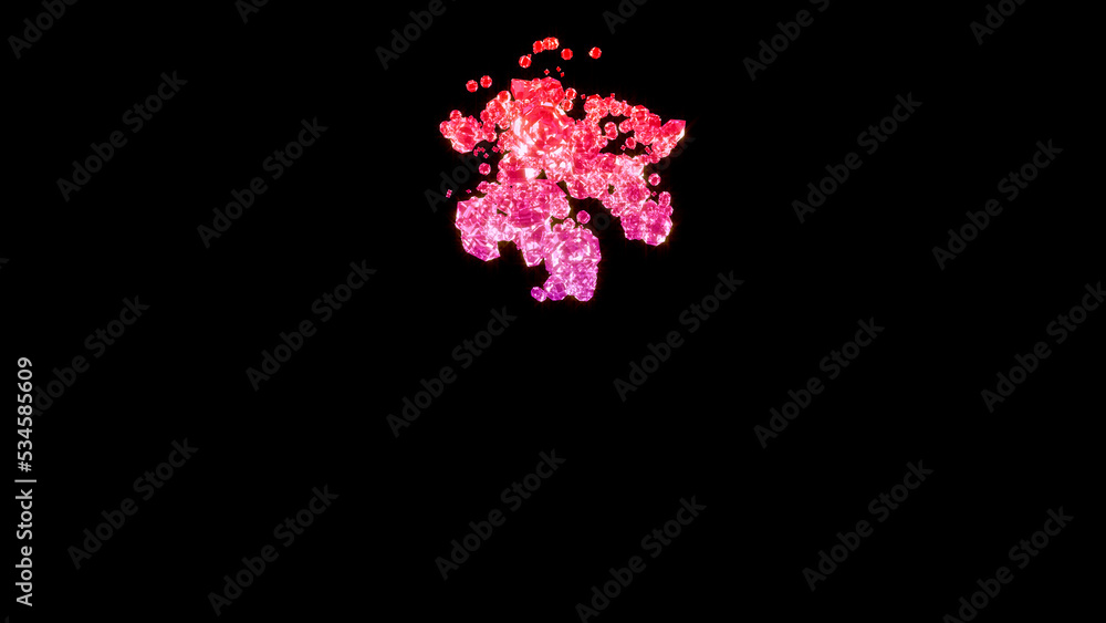 fancy luxury diamonds font, red and purple asterisk, isolated - object 3D rendering fancy luxury diamonds font, red and purple asterisk, isolated - object 3D rendering