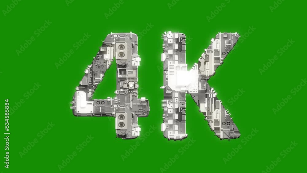 silver grey cybernetical text 4K with animation on chroma key screen, isolated - loop video silver grey cybernetical text 4K with animation on chroma key screen, isolated - loop video