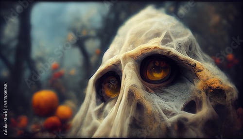 Ai generated image of a terrible monster, host. Halloween season © Luisa