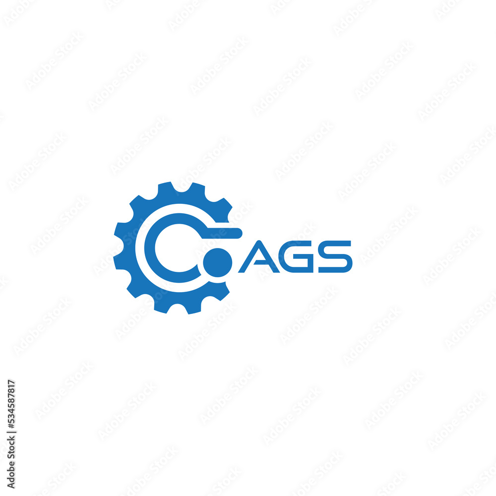 AGS letter design for logo and icon.AGS typography for technology