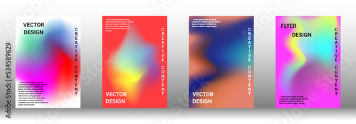 Wallpaper Mural Artistic covers design. Creative fluid colors backgrounds. Set of abstract covers Torontodigital.ca