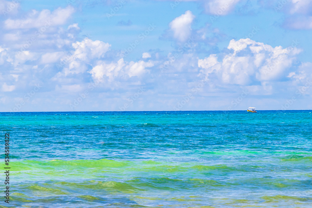 Tropical mexican beach clear turquoise water Playa del Carmen Mexico. Tropical mexican beach clear turquoise water Playa del Carmen Mexico.