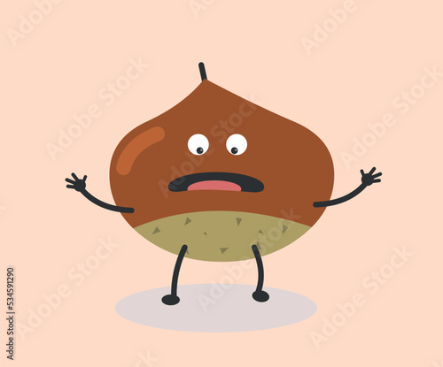 Chestnut cartoon icon