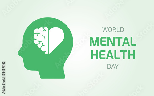 World Mental Health Day. Health area related to psychology, psychiatry. Well being, emotions, feelings, mind, psyche