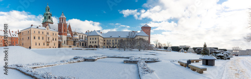 Royal Wawel Castle view on winter time © fotolupa