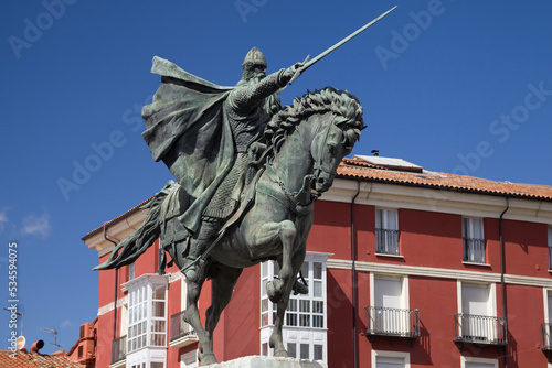 Obraz na płótnie Equestrian Statue of El Cid in Burgos w salonie