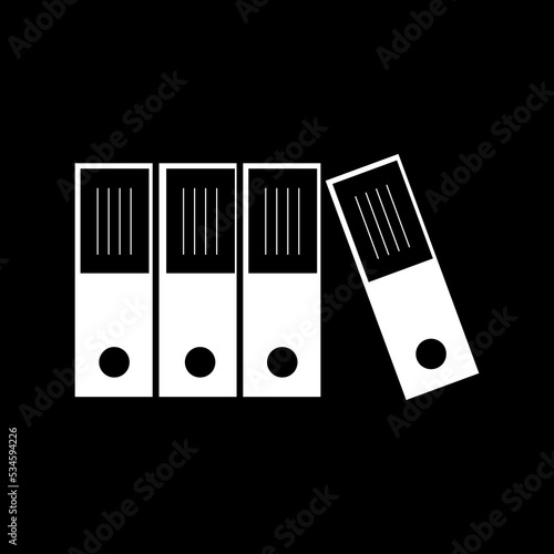 row of folders