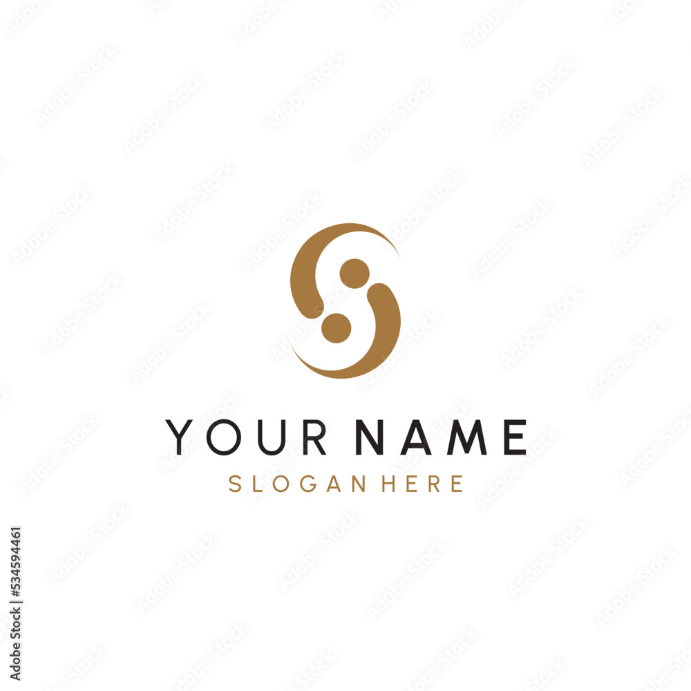 beautiful luxury letter S monogram in infinity shape, elegant circular letter SS and S logo template beautiful luxury letter S monogram in infinity shape, elegant circular letter SS and S logo template