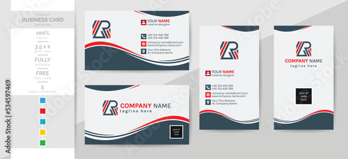 Business card template for you. This modern creative elegant corporate business card is a must for your personal and office. 2 theme colorwork, black, and others.