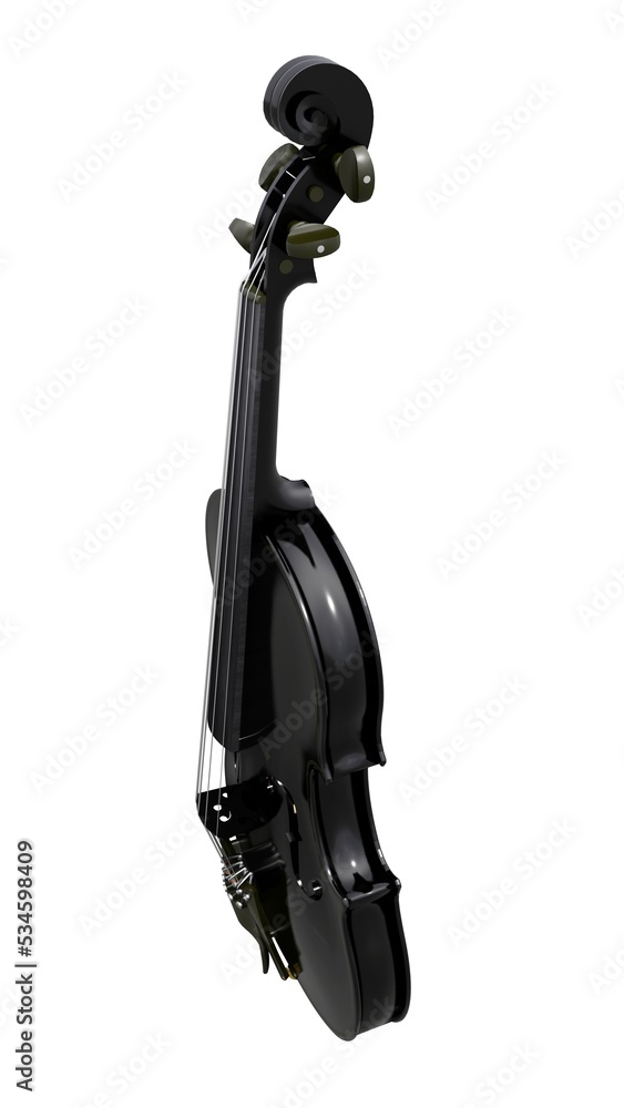 Fototapeta premium classical violin on a white background. 3d rendering.