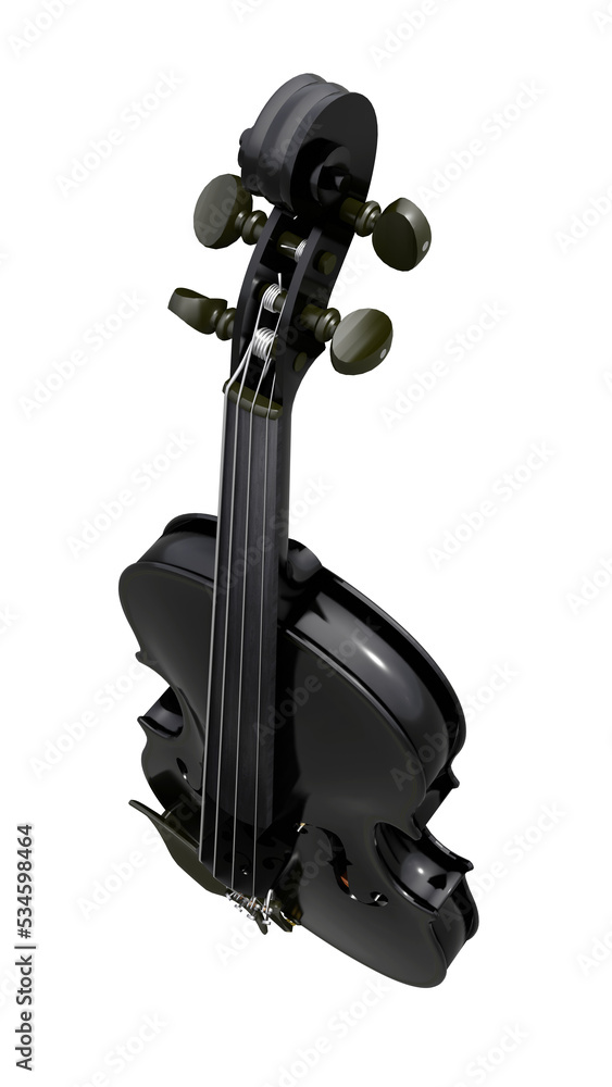 Fototapeta premium classical violin on a white background. 3d rendering.