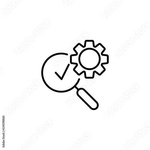 glass configure search check mark icon vector on white backgraund eps 10