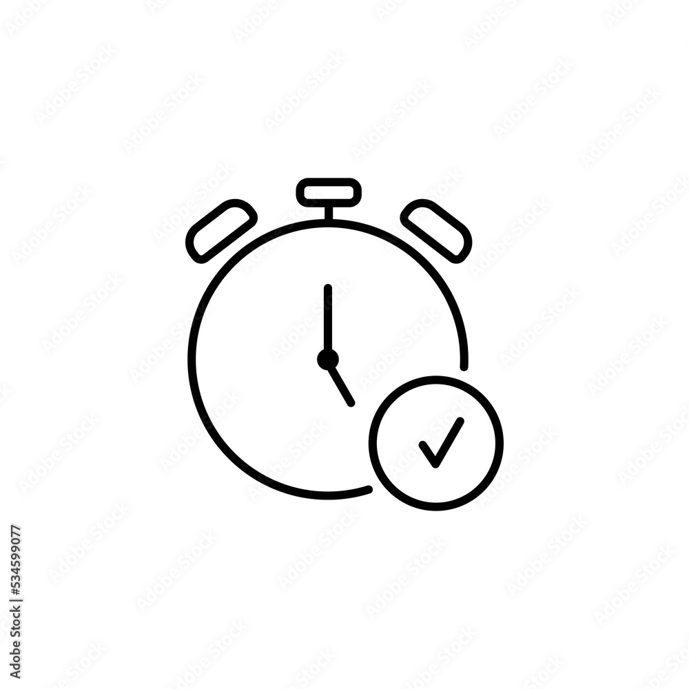 Alarm clock ticked, black on white background, isolated EPS vector illustration. Alarm clock ticked, black on white background, isolated EPS vector illustration.