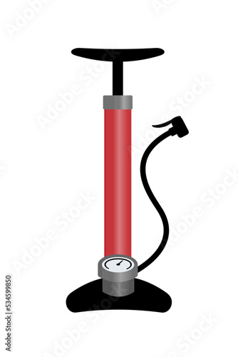 Принти на полотні Bicycle floor pump vector illustration.