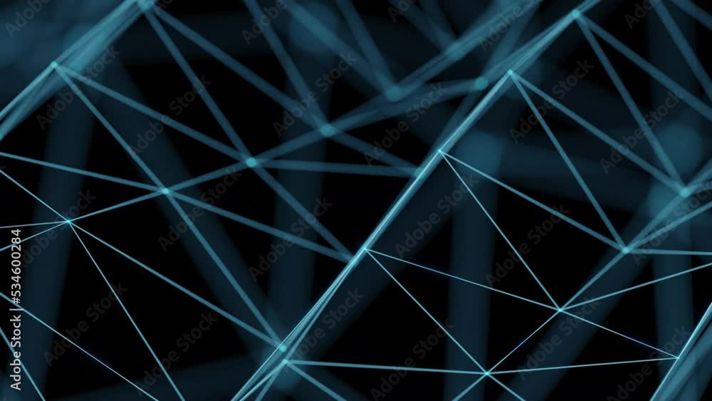 Abstract digital background. Moving light blue dots connected by blue lines. Seamless loop 4k animation. Abstract digital background. Moving light blue dots connected by blue lines. Seamless loop 4k animation.