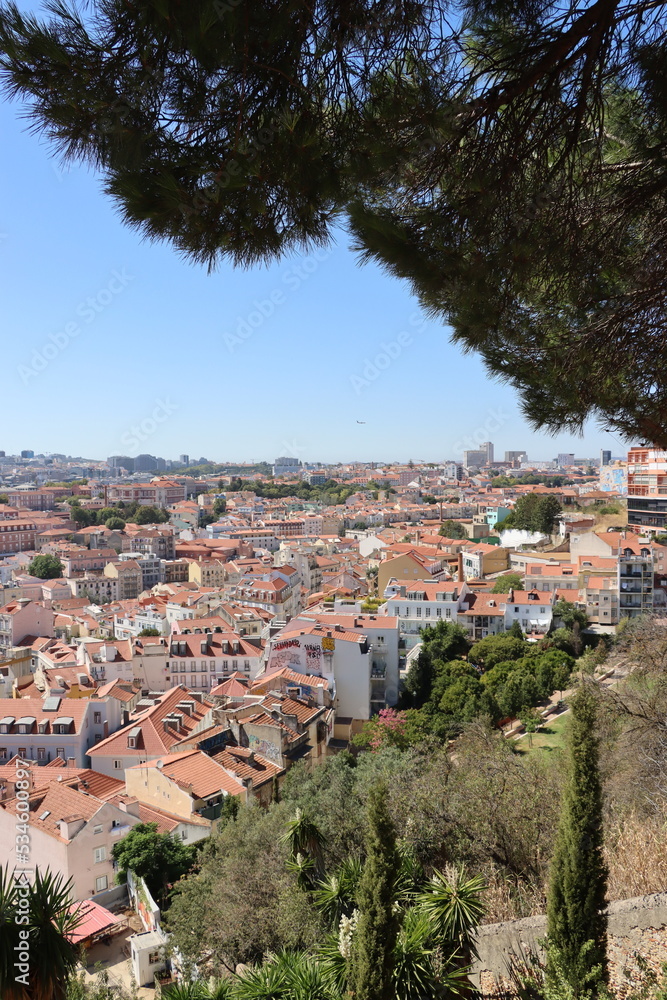 view of the city Lisbon in Portugal 