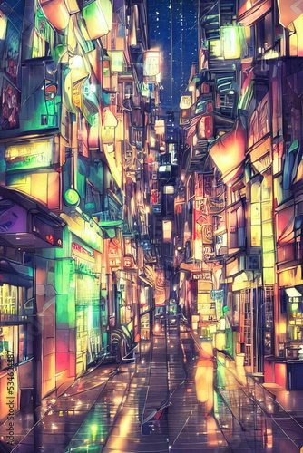 Anime City Night