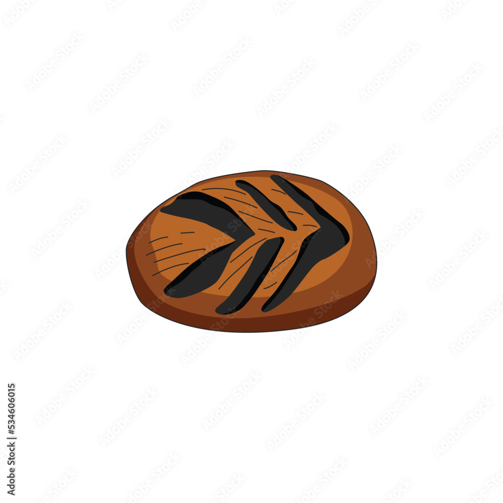 Bakery bread illustration cartoon design Bakery bread illustration cartoon design